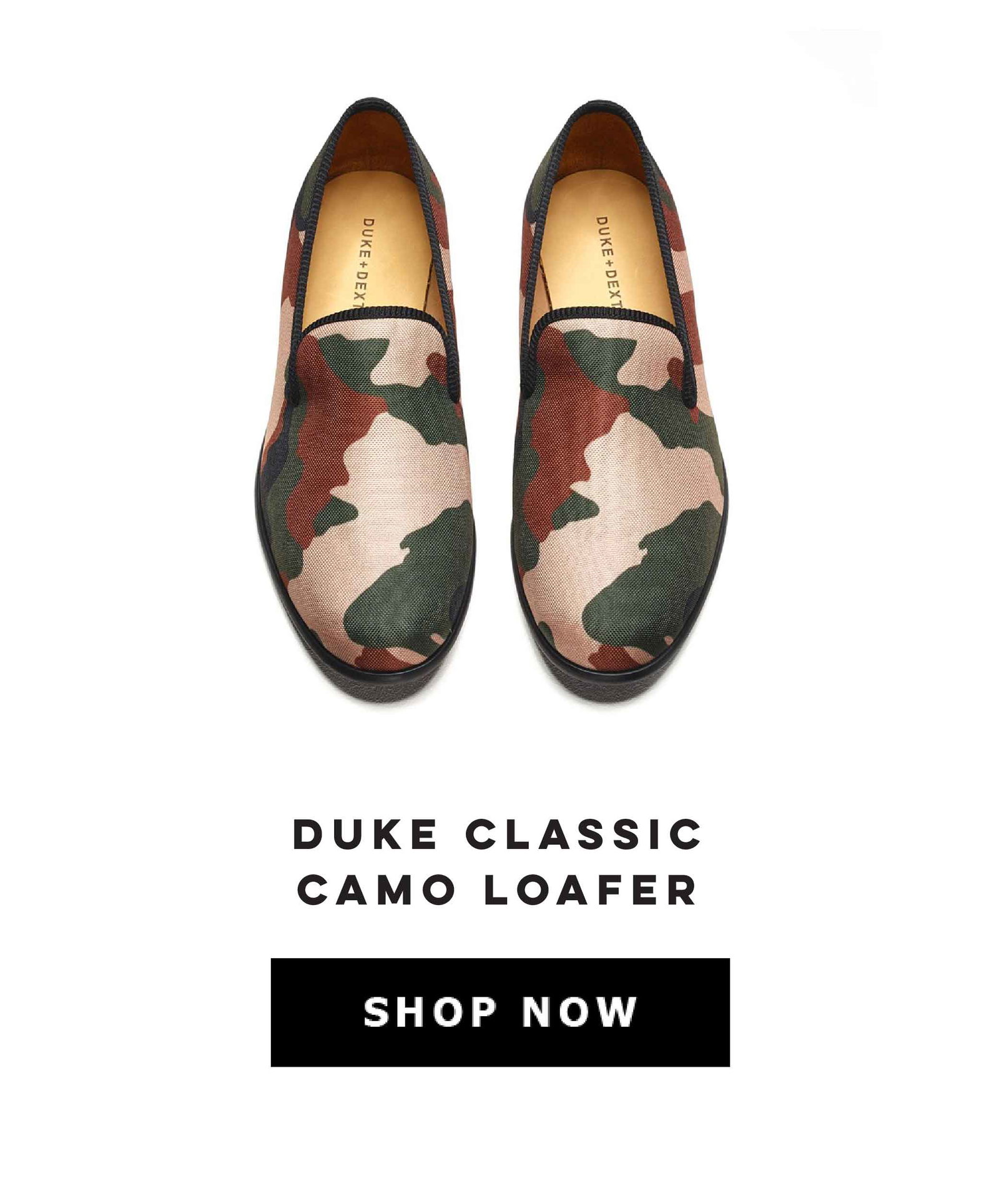 Duke & Dexter: 30% Off Camo Loafers | Milled