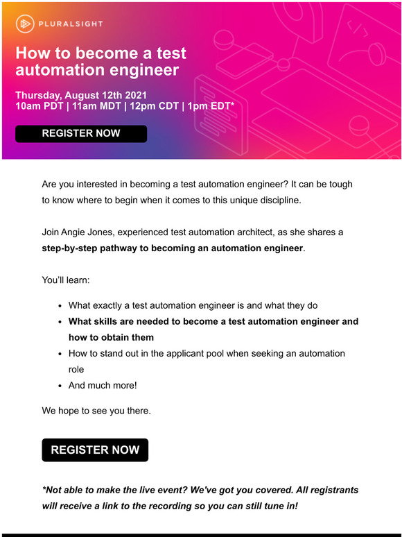 Pluralsight: How to become a test automation engineer >> | Milled
