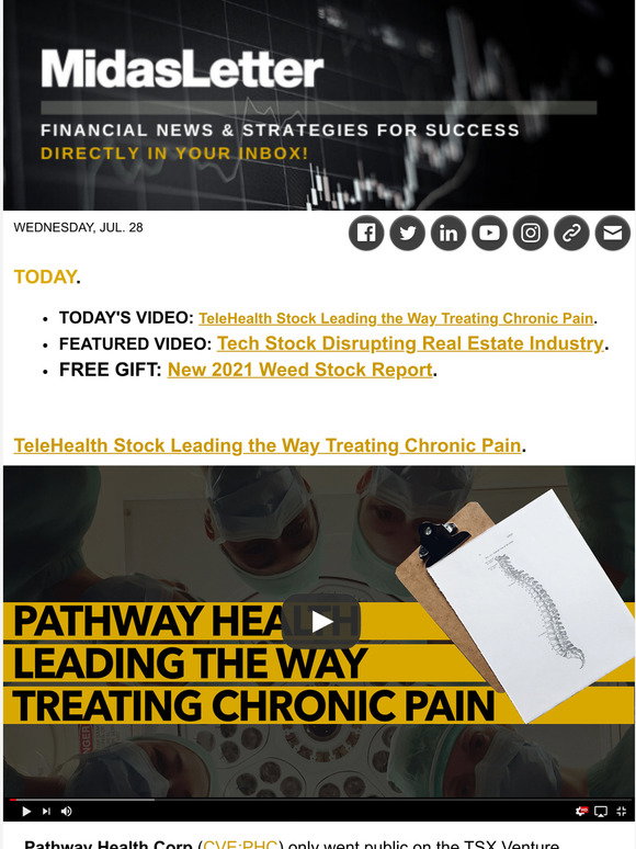 Midas Pain Example Midas Letter: TeleHealth Stock Leading the Way Treating Chronic Pain ...