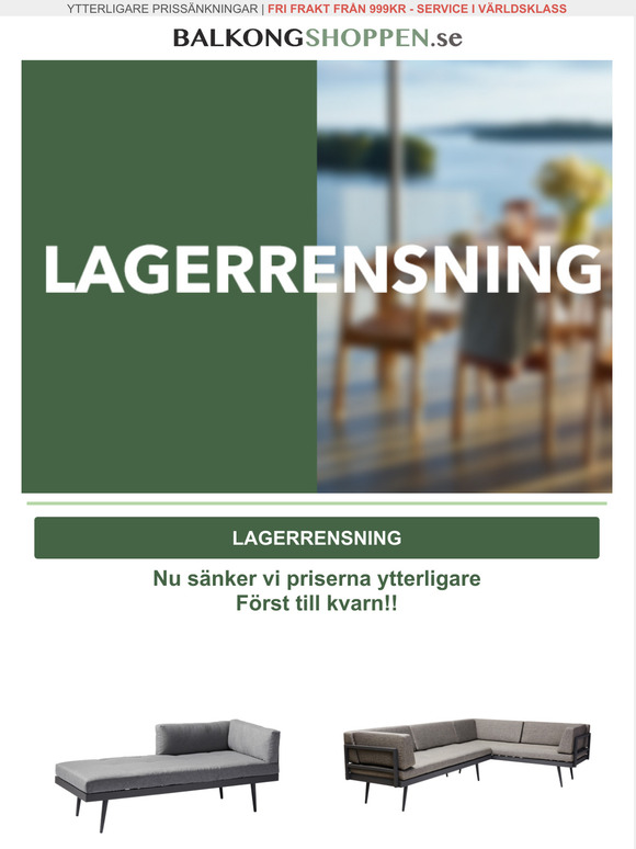 LAGERRENSNING BALKONGSHOPPEN 