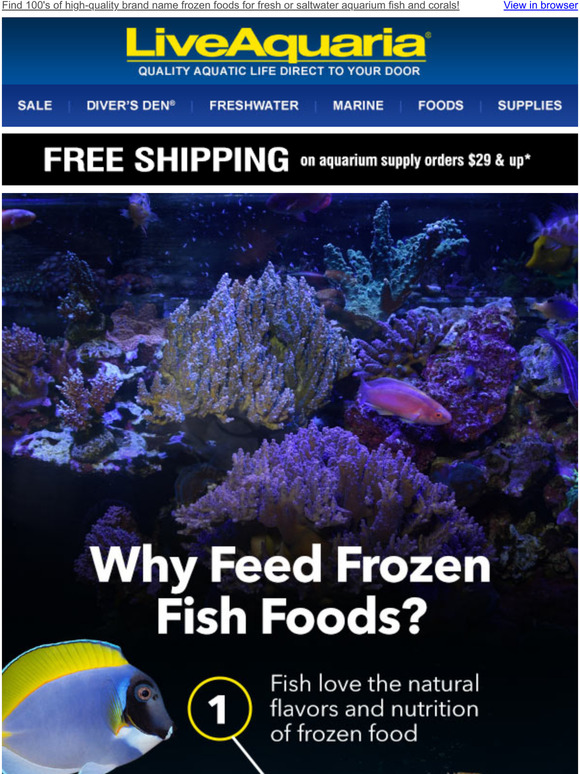 Shop LiveAquaria for Your Frozen Food Needs Milled