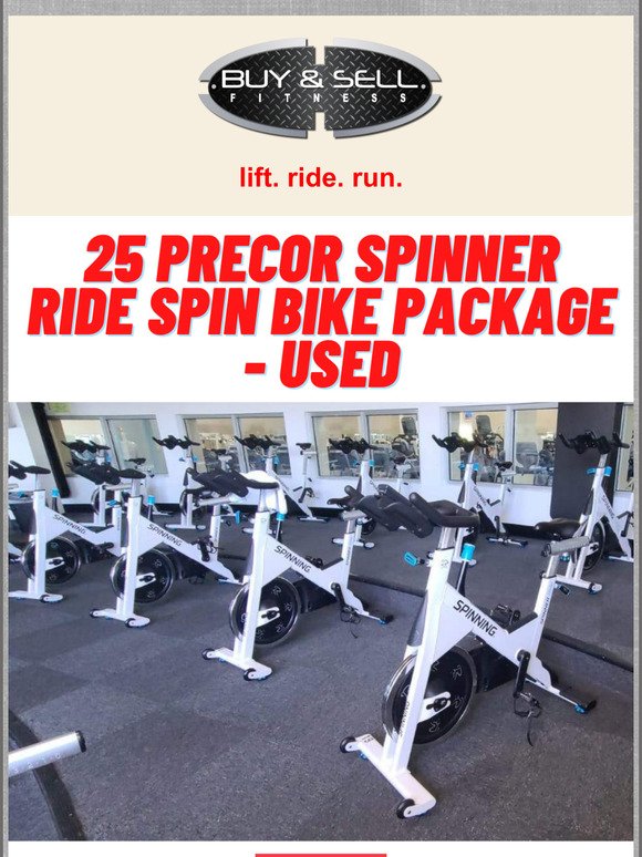 Buy & Sell Fitness: 25 PRECOR SPINNER RIDE SPIN BIKE PACKAGE - USED!