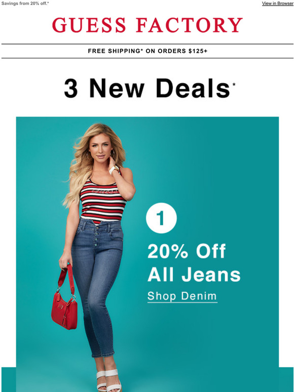 guess factory 20 off