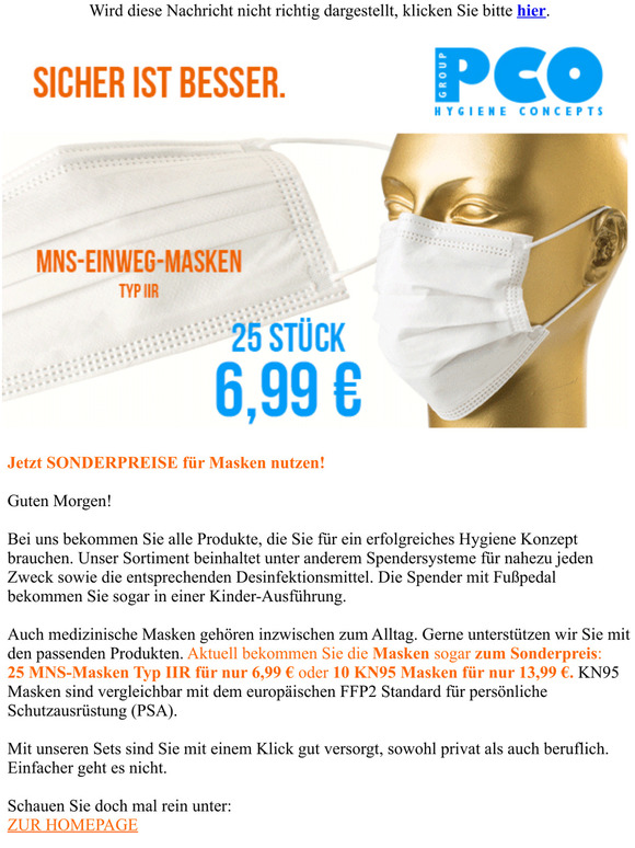 Sichere Hygiene-Ausstattung zum Sonderpreis