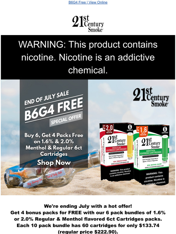 End of July Special  B6G4 Free