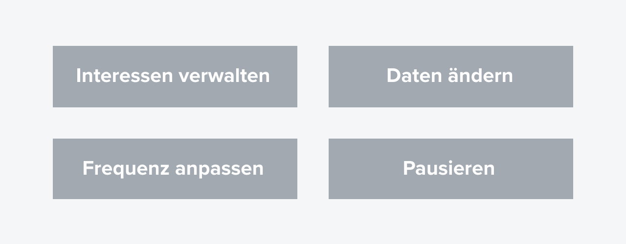 Newsletter Einstellungen