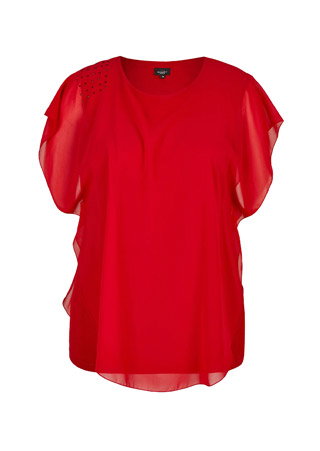 Chiffonbluse in Cape-Form