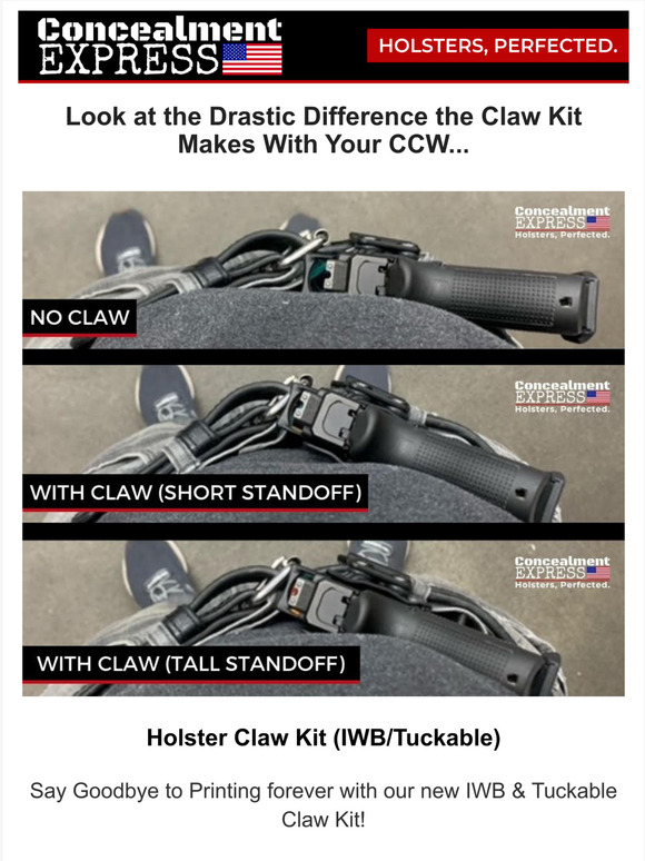 Holster Claw Kit (IWB/Tuckable)