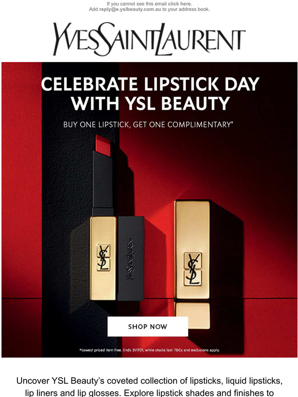 ysl lipstick day