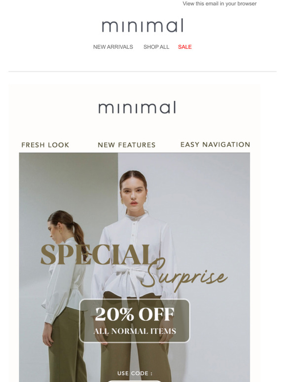 Celebrate our new web: 20% OFF normal items
