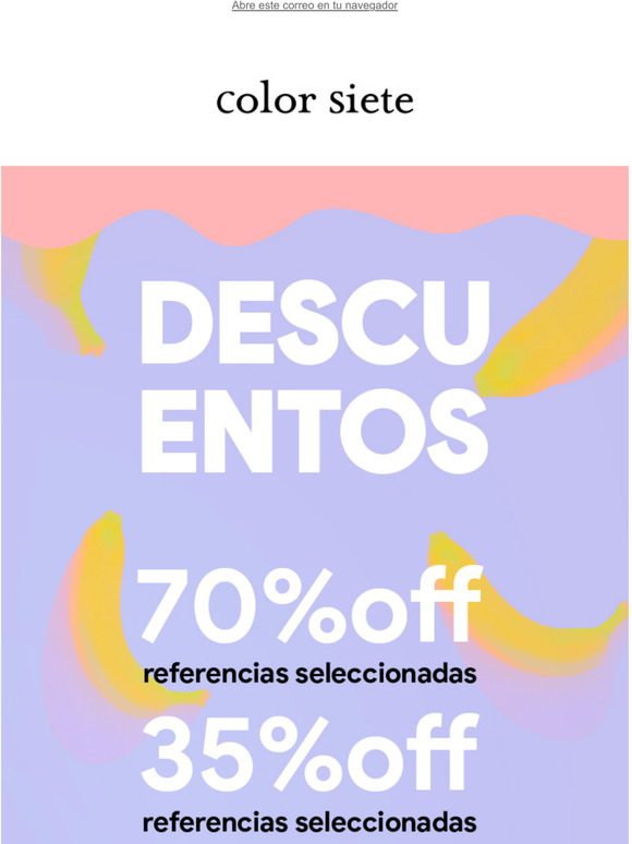Das de descuento Color Siete  70% 35% 15%