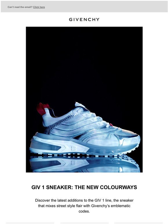 Givenchy: GIV 1 Sneaker: the new colourways | Milled