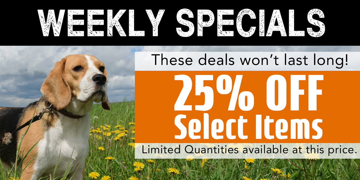 Weekly Specials 25% OFF