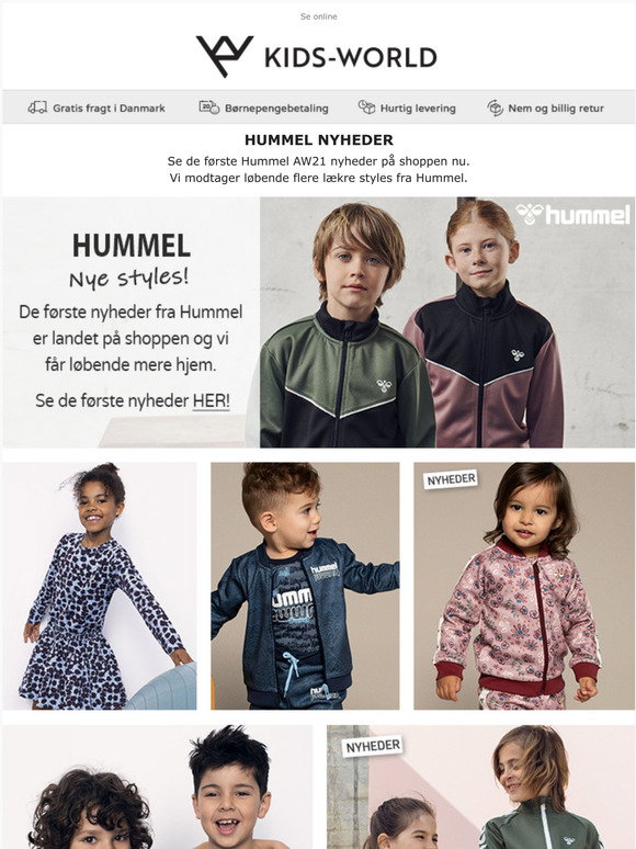Kids-world: Hummel er landet De frste nyheder er online nu - modtager lbende flere styles | Milled
