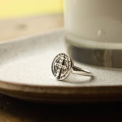 St. Benedict Sterling Silver Ring