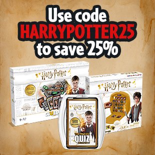 use code HARRYPOTTER25 to save 25%