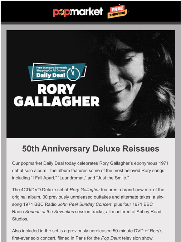 Pop Market: Rory Gallagher 50th Anniversary Deluxe Reissues plus