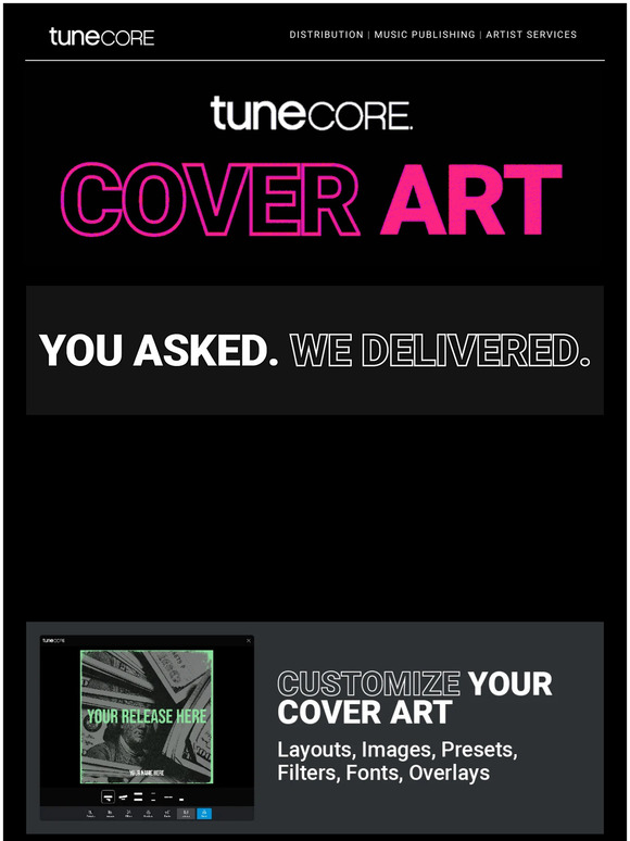 TuneCore: Design Your Free Custom Artwork with the New TuneCore Cover