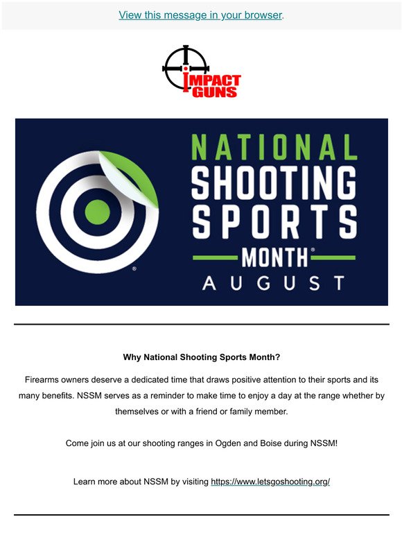 National Shooting Sports Month starts on Monday!