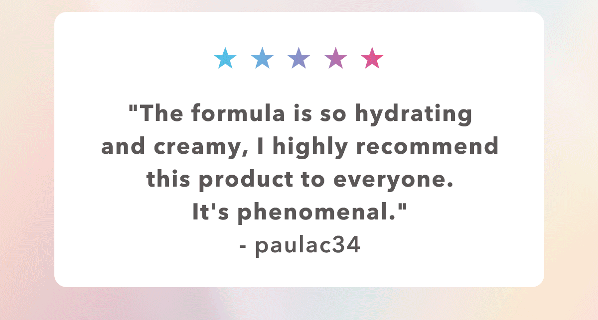  ''It's ...richly hydrating,
super comfortable on the lips.
I'm also impressed by how
much it lasts on the lips.''
- yeymya