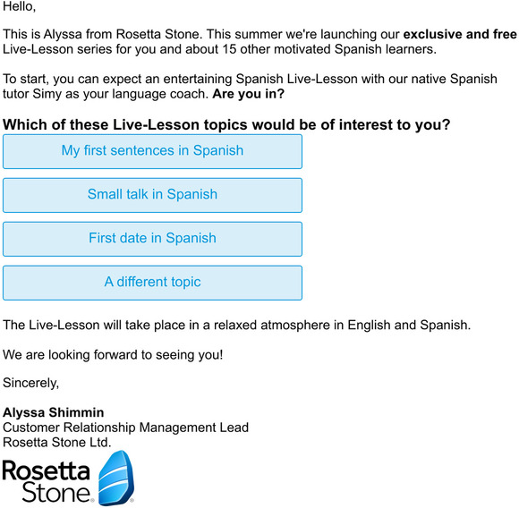 rosetta stone spanish free for students