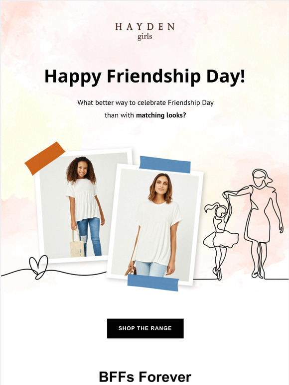 Celebrating friendship with matching looks