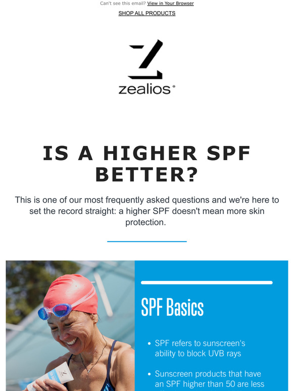 Zealios Does a Higher SPF = More Protection? Milled