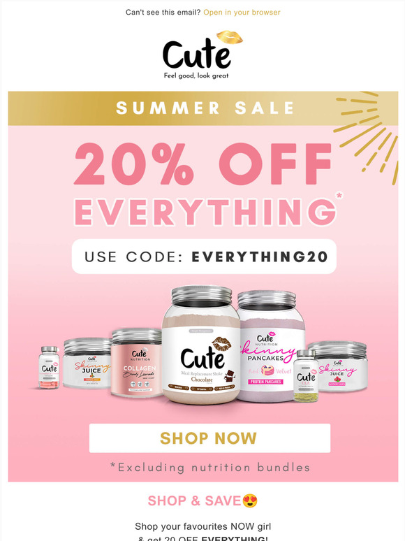 Get 20% off EVERYTHING