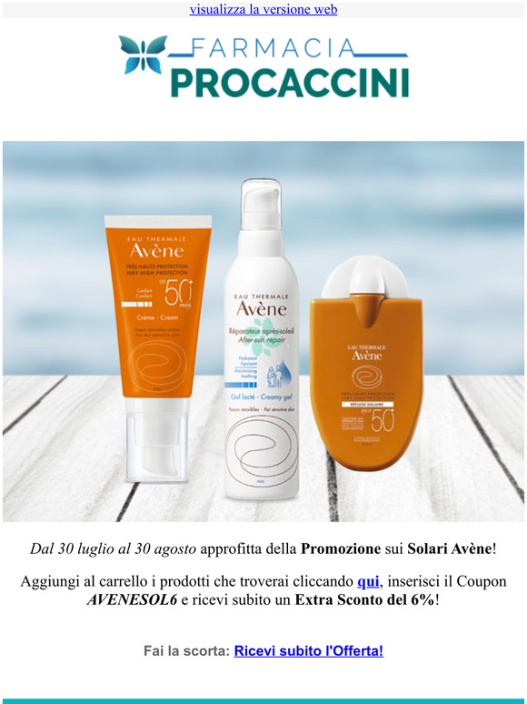 Ricevi un Extra Sconto sui Solari Avne!