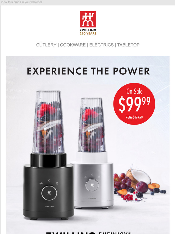 Zwilling Blenders powered by 290 Years of Innovation Milled