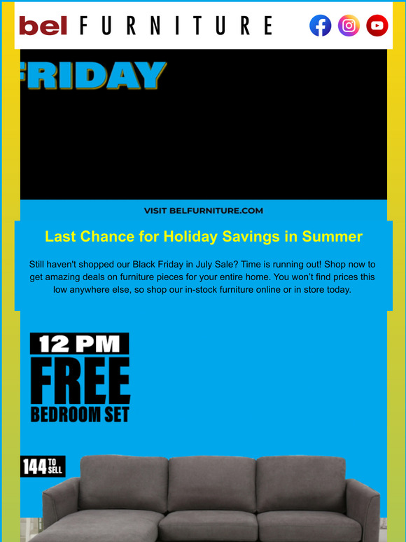 Bel furniture black friday shop sale