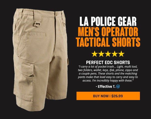 LA Police Gear Men's Operator Tactical Shorts