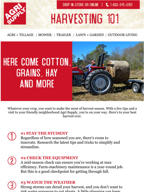 Harvest season is here are you ready? Milled