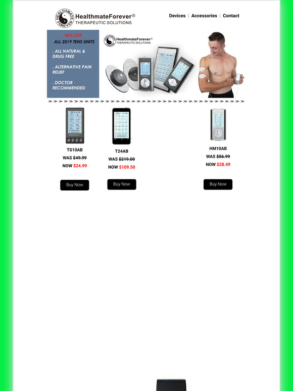 Touch Screen T24AB HealthmateForever Tens Unit & Muscle Stimulator