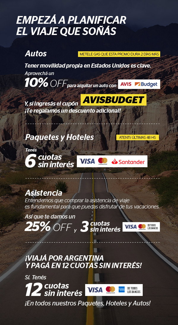 Cupón de descuento de Avantrip y Club Personal en vuelos al exterior
