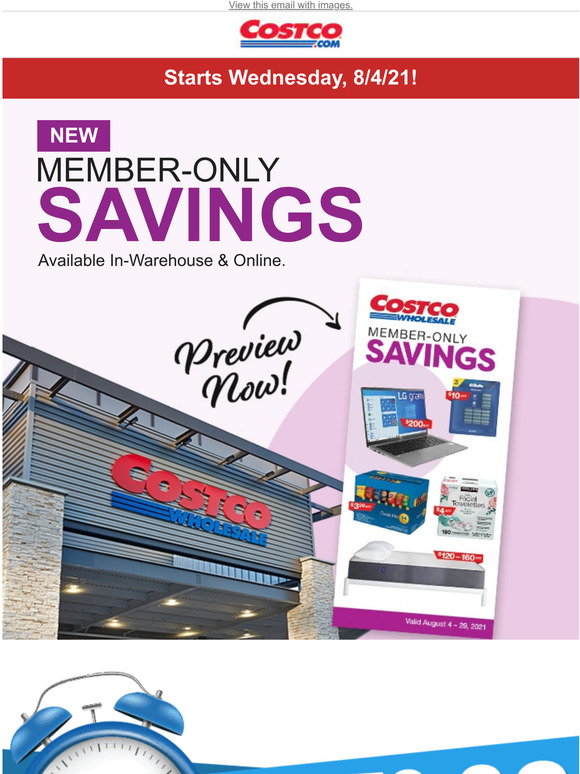 Costco Preview JustReleased Savings Book NOW! Starts Wednesday, 8/4