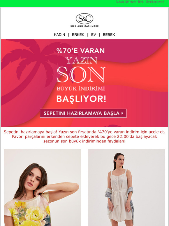Sepetini Hazrla! Yazn Son Byk ndirimi Balyor!