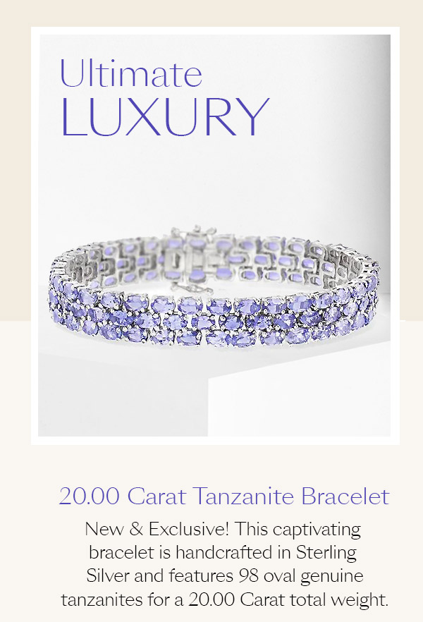 20 carat outlet tanzanite bracelet