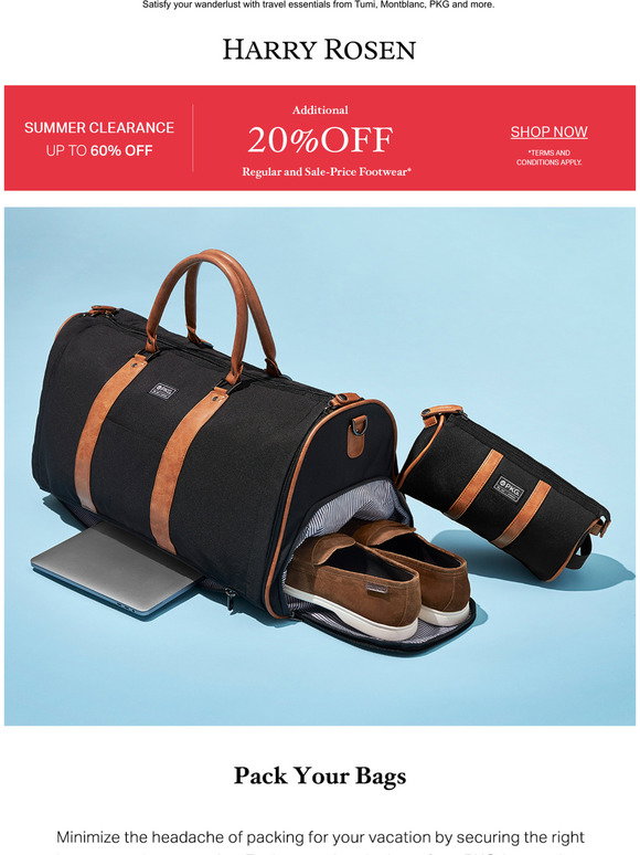 Harry Rosen: Pack Your Bags | Milled