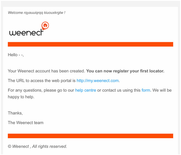 Your account creation