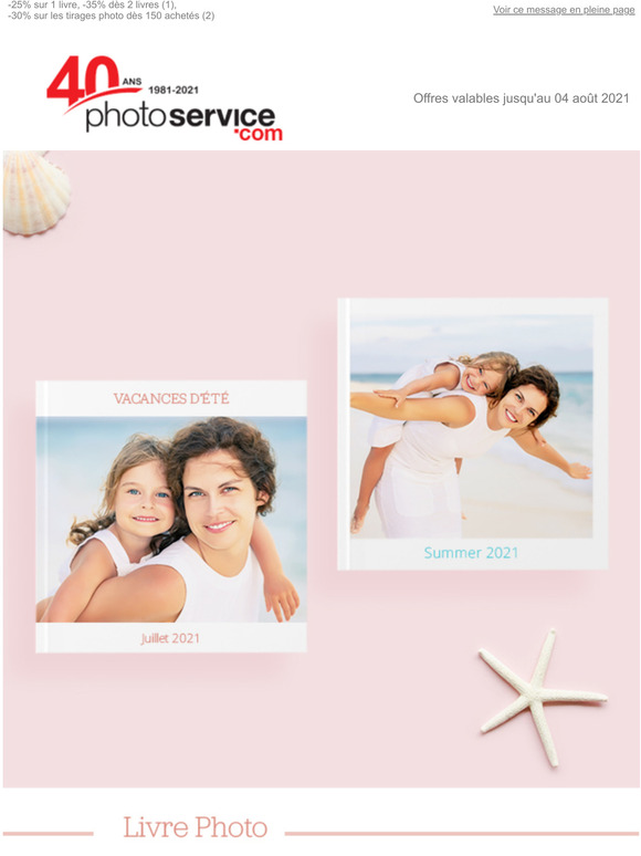 Le meilleur de vos vacances dans un livre photo