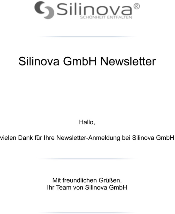 Vielen Dank fr Ihre Newsletter-Anmeldung