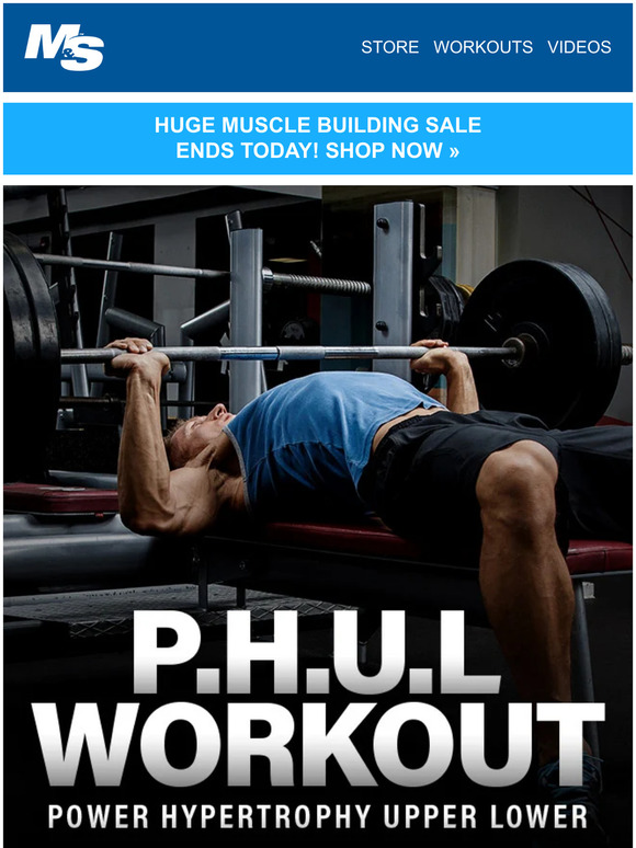 Muscle & Strength Power Hypertrophy Upper Lower Workout Milled