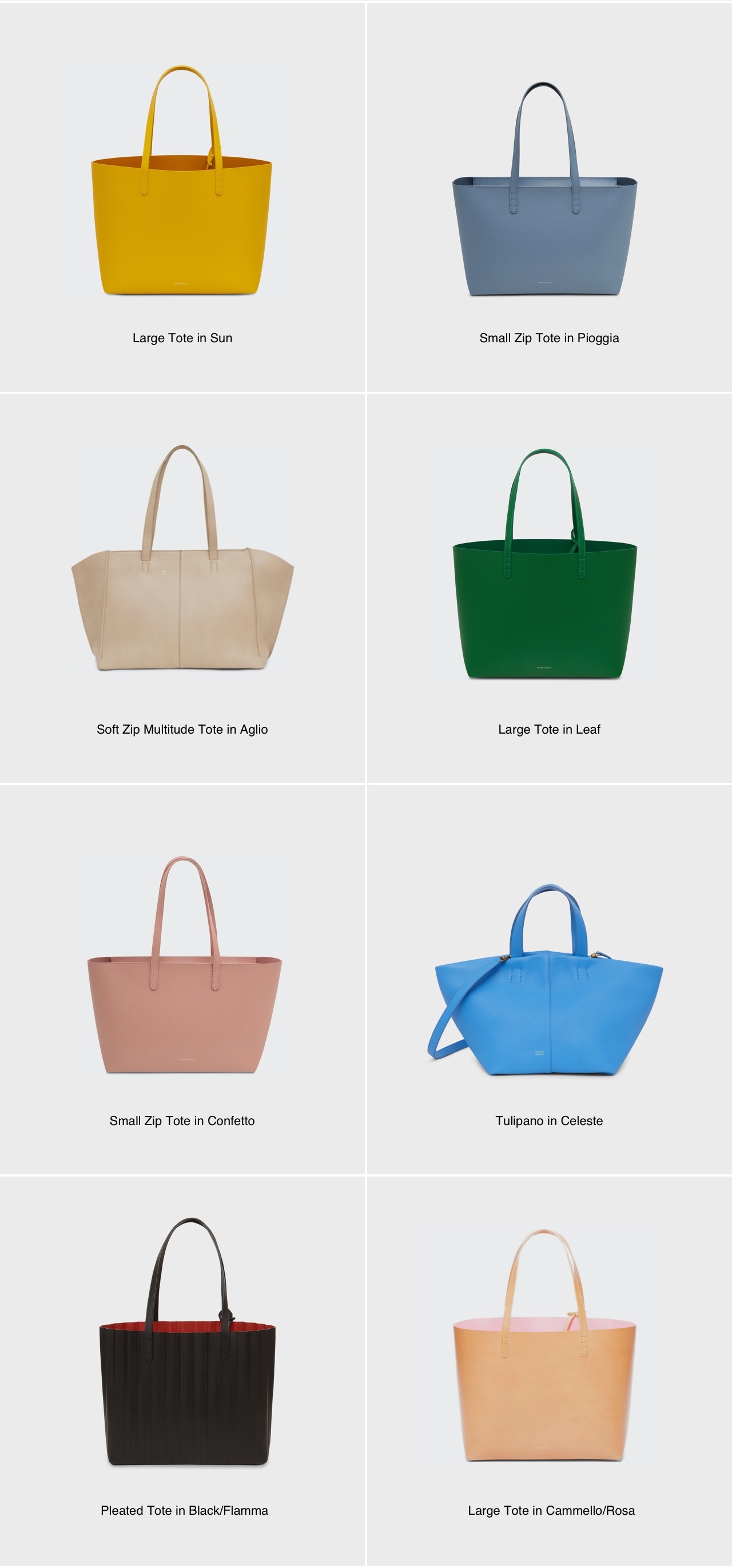 Mansur Gavriel Zip Multitude Tote Aglio Aglio