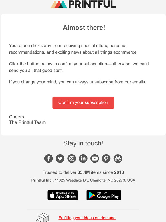 Confirm your subscription