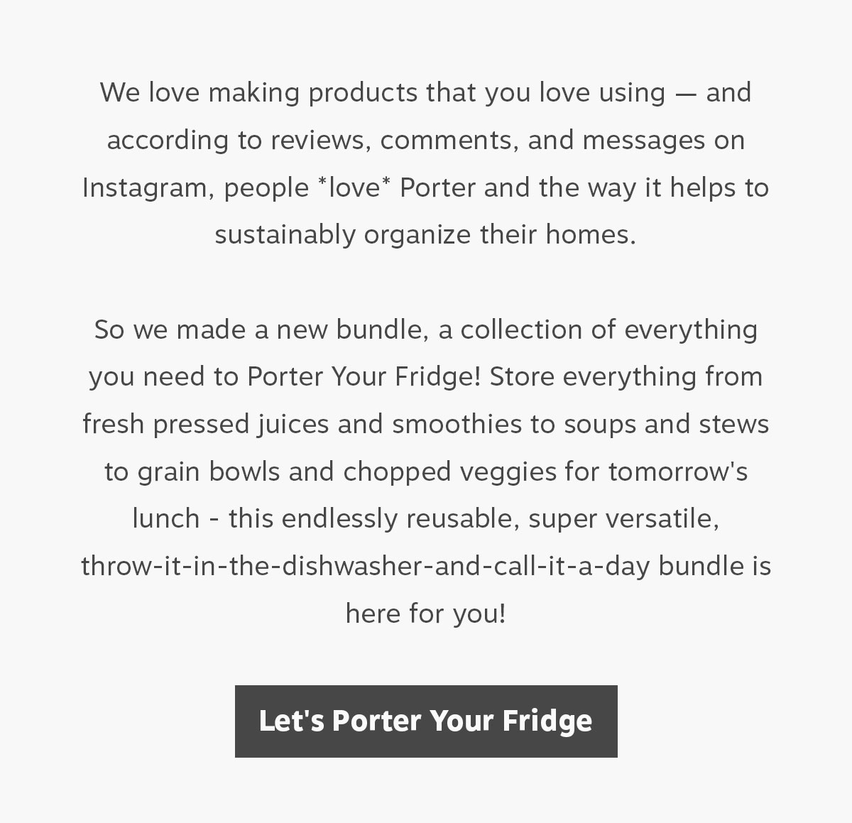 W&P Design: Porter Your Fridge with the bundle everyone's been asking for