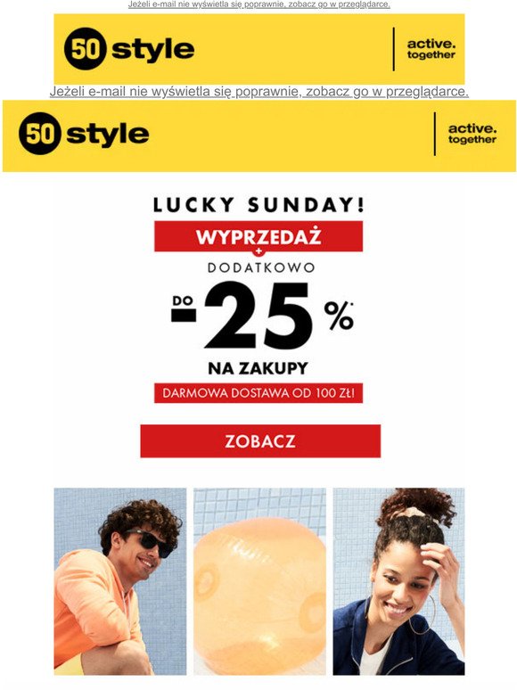 Lucky Sunday! Wyprzeda + extra do -25%