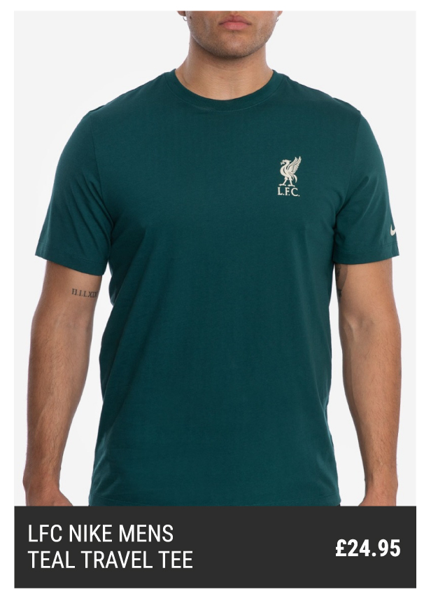 lfc nike mens teal travel tee