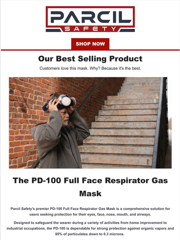 Parcil Distribution NB-100 Full Face Tactical Respirator 