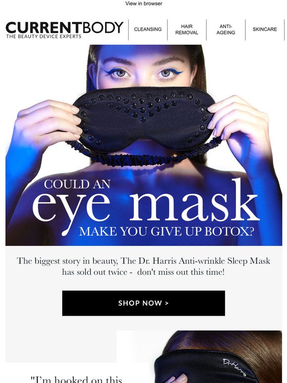 "Im hooked on this mask" The Dr. Harris Sleep Mask reviews are in
